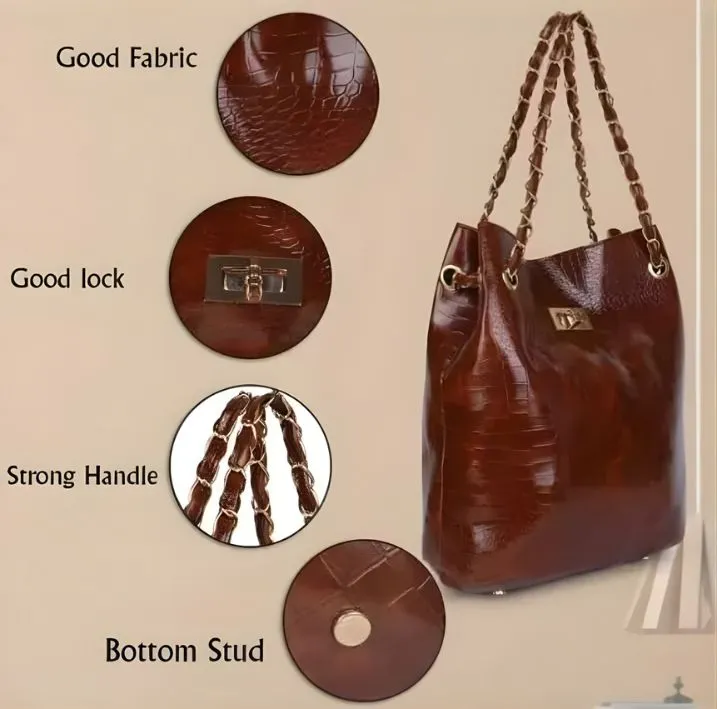 Limited Time Deal Huryy Up Golden Handle Bag Girls And Women - Image 2